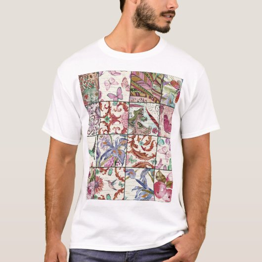 Naturschutzpflaster: Chic Seamless Background T-Shirt (Vorderseite)
