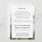 Naturschutzprogramm für Beerdigung von Wasserfarbe Einladung (Rückseite)