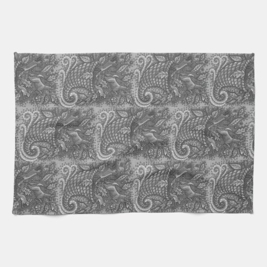 NATURSCHUTZTIERE, WILDLIFE CORNUCOPIA TOWEL GESCHIRRTUCH (Horizontal)