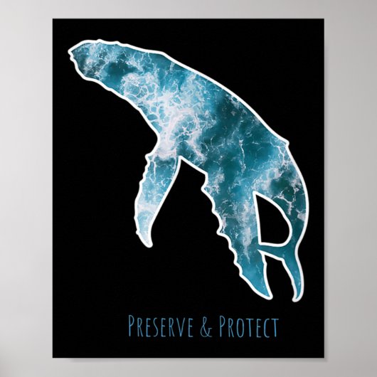 Naturschutzwale Umweltschutz Poster (Vorne)