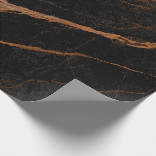 Naturschwarzer Kaiser-Marmor-Hintergrund Geschenkpapier (Ecke)