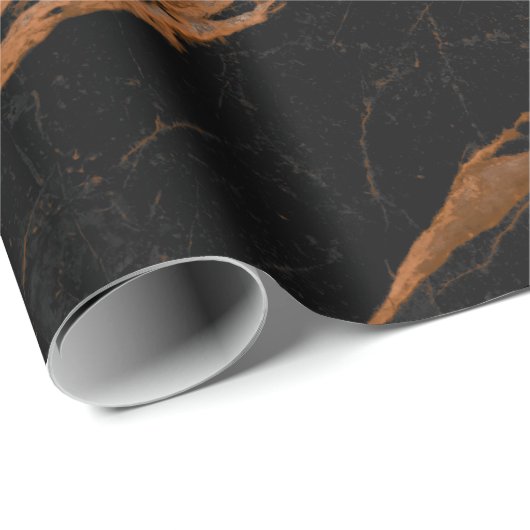 Naturschwarzer Kaiser-Marmor-Hintergrund Geschenkpapier (Rolleneckpunkt)