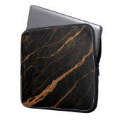 Naturschwarzer Kaiser-Marmor-Hintergrund Laptopschutzhülle (Vorderseite Links)