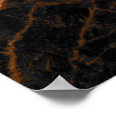 Naturschwarzer Kaiser-Marmor-Hintergrund Poster (Ecke)