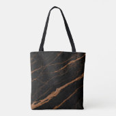Naturschwarzer Kaiser-Marmor-Hintergrund Tasche (Rückseite)