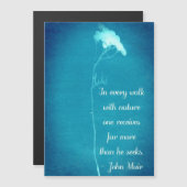 Naturspaziergang Muir Zitat Magnetkarte (Vorne/Hinten)