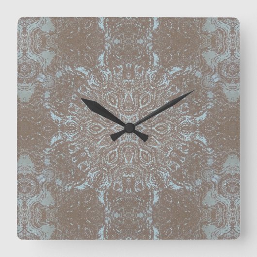 Naturstein und Sand Quadratische Wanduhr (Vorderseite)