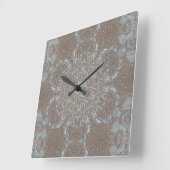 Naturstein und Sand Quadratische Wanduhr (Winkel)