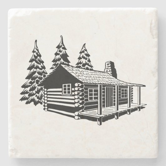 NATURSTEIN-UNTERSETZER, LOG CABIN STEINUNTERSETZER (Vorderseite)