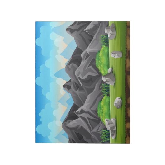 Natursteingebirge Notizblock (Rotiert)