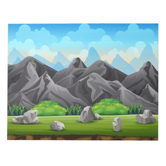 Natursteingebirge Notizblock (Vorderseite)