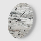 Natursteinmarmorlook Große Wanduhr (Winkel)