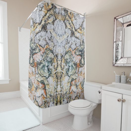 Natursteinmuster Duschvorhang (Beispiel)