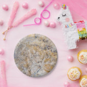 Natursteinmuster Pappteller (Party)