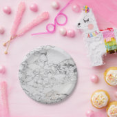 Natursteinmuster Pappteller (Party)