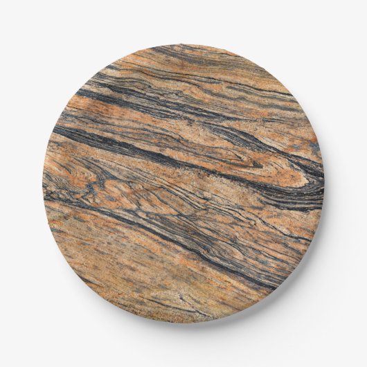 Natursteinmuster Pappteller (Vorderseite)