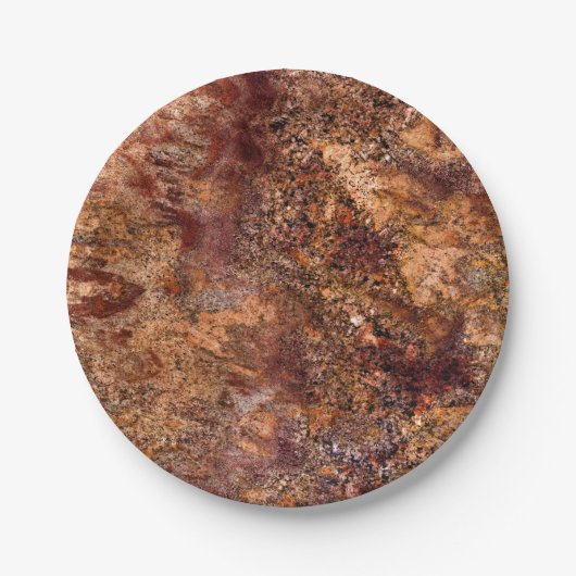 Natursteinmuster Pappteller (Vorderseite)