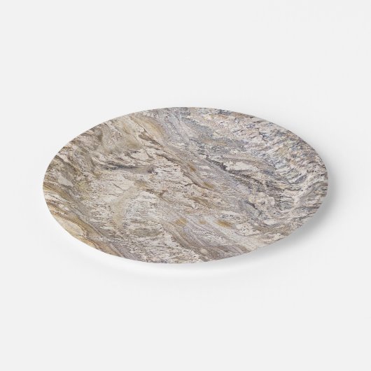 Natursteinmuster Pappteller (Schrägansicht)