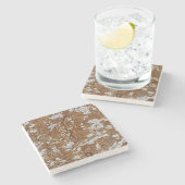 Natursteinmuster-Untersetzer Steinuntersetzer (Seitenansicht)