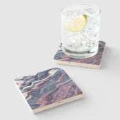 Natursteinmuster-Untersetzer Steinuntersetzer (Seitenansicht)