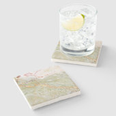 Natursteinmuster-Untersetzer Steinuntersetzer (Seitenansicht)