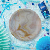 Natursteinstein, authentische Farben und Design Pappteller (Party)