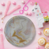 Natursteinstein, authentische Farben und Design Pappteller (Party)