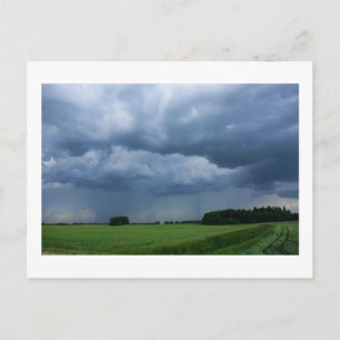 Naturstormy Sky Landschaftslandschaft Feld Belarus Postkarte