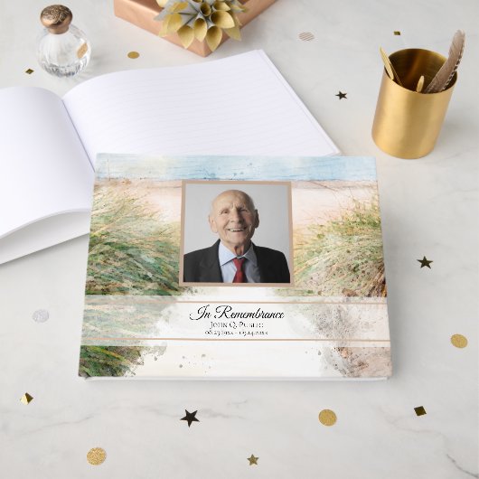 Naturstrand Feier des Lebens Beerdigung Gästebuch (Vorderseite Offen)