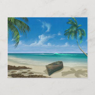Naturstrand Landschaftsbild Malerei-33333 Postkarte
