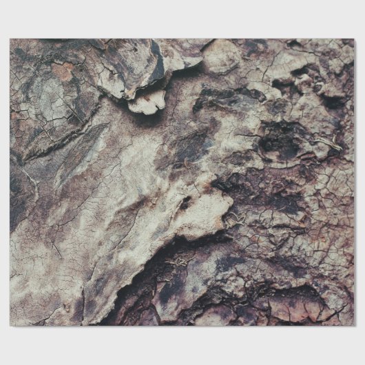 Naturstruktur Holzrinde rau Geschenkpapier (Flach)