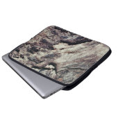 Naturstruktur Holzrinde rau Laptopschutzhülle (Vorne Knopf)