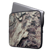 Naturstruktur Holzrinde rau Laptopschutzhülle (Vorderseite Links)
