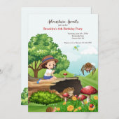 Naturstudie Geburtstagsparty Einladung (Vorne/Hinten)