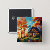 Naturszene mit einem Cottage im Wald-68780 Button (Vorne & Hinten)