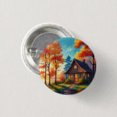 Naturszene mit einem Cottage im Wald-68780 Button (Vorne & Hinten)