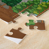 Naturszene mit Vulkaneruption Puzzle (Seite)