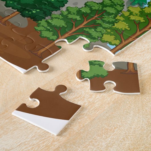 Naturszene mit Vulkaneruption Puzzle (Seite)