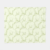 Naturteeeblätter mit Minze Grünes Nahtloses Muster Fleecedecke (Vorderseite (Horizontal))