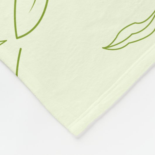 Naturteeeblätter mit Minze Grünes Nahtloses Muster Fleecedecke (Ecke)