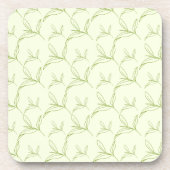 Naturteeeblätter mit Minze Grünes Nahtloses Muster Getränkeuntersetzer (Vorderseite)