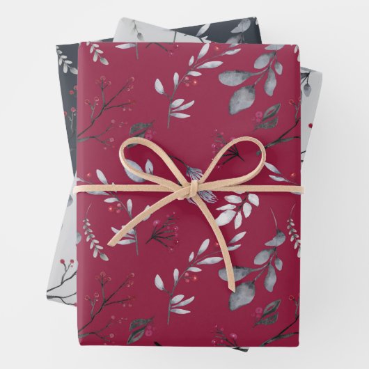 Naturthema Botanische Berries & Blätter Weihnachte (Beispiel)