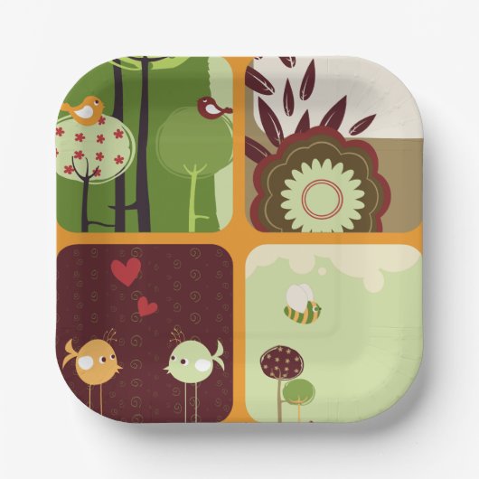 Naturthema Pappteller (Vorderseite)