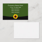 Naturthema Sonnenblume Modfern Design Visitenkarte (Vorne/Hinten)