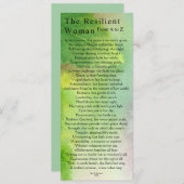 Naturthema widerstandsfähige Frauenkarte Einladung (Vorne/Hinten)