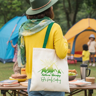 Naturtherapie Familien-Camping personalisiert Tragetasche