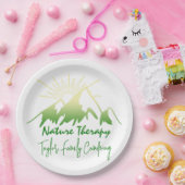 Naturtherapie Familienunternehmen Camping personal Pappteller (Party)