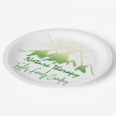 Naturtherapie Familienunternehmen Camping personal Pappteller (Schrägansicht)