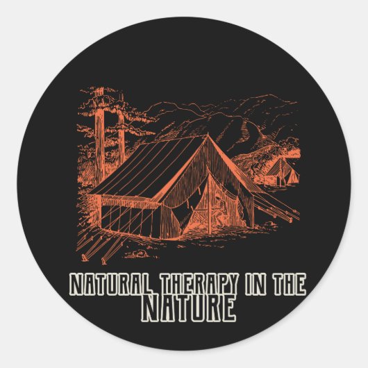 Naturtherapie Runder Aufkleber (Vorderseite)