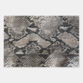 Naturtiere Giraffe Python Snake Leopard Skins Geschenkpapier Set (Vorderseite 3)